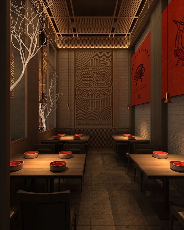 龍（lóng）蝦餐（cān）廳空間設計效果圖