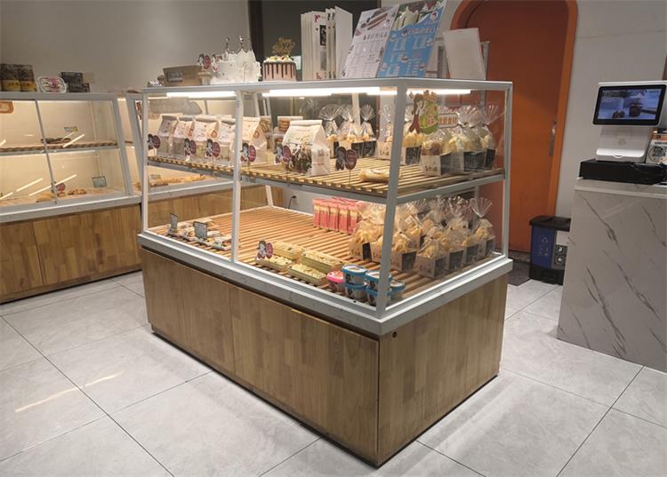實木麵包櫃 麵包展示櫃（guì）