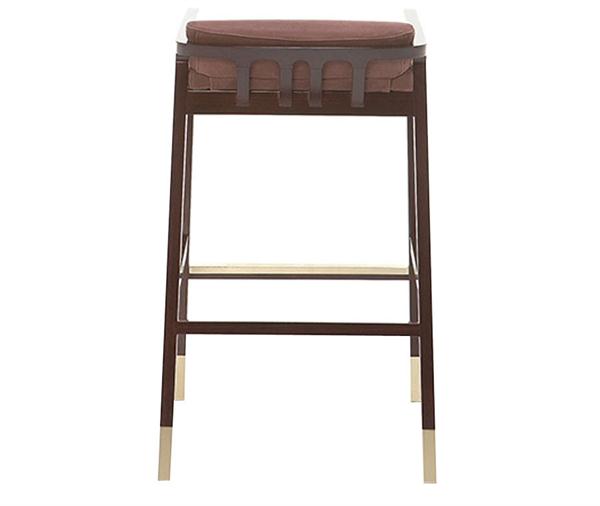 中式簡約實木高(gāo)腳吧椅咖啡廳家具