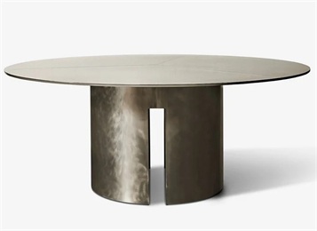 咖啡店黑金不鏽鋼現代咖啡圓（yuán）桌