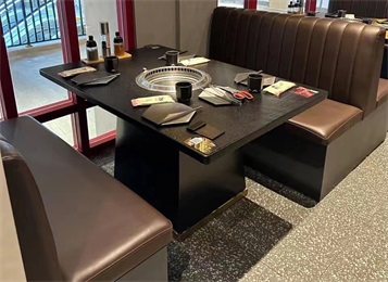 韓式無煙淨化火燒石台麵烤肉桌