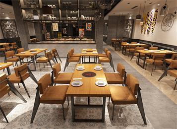 美式複古創意火鍋(guō)餐廳桌椅定做