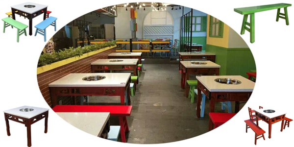 小郡（jun4）肝火鍋店桌椅